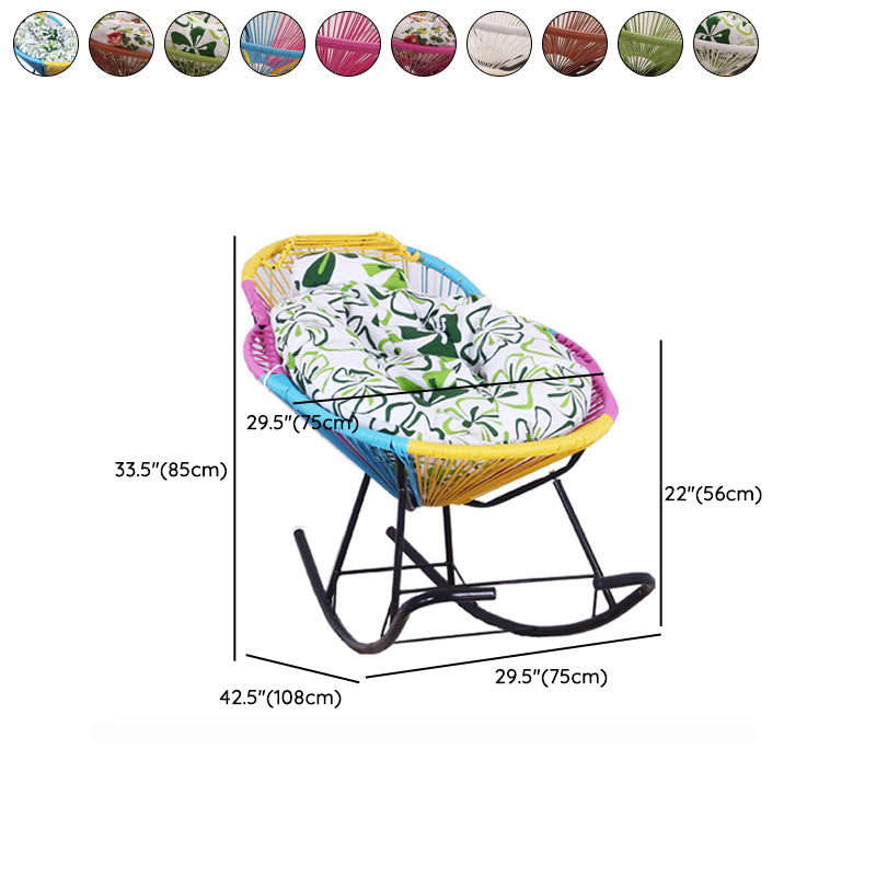 Simple Style Leisure Home Rocking Chair Iron Base Lounge Lazy Chair