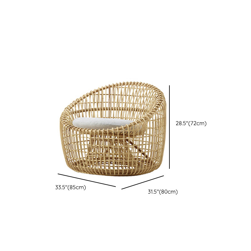 Rattan Patio Sofa Rust Resistant Outdoor Patio Sofa with Cushion