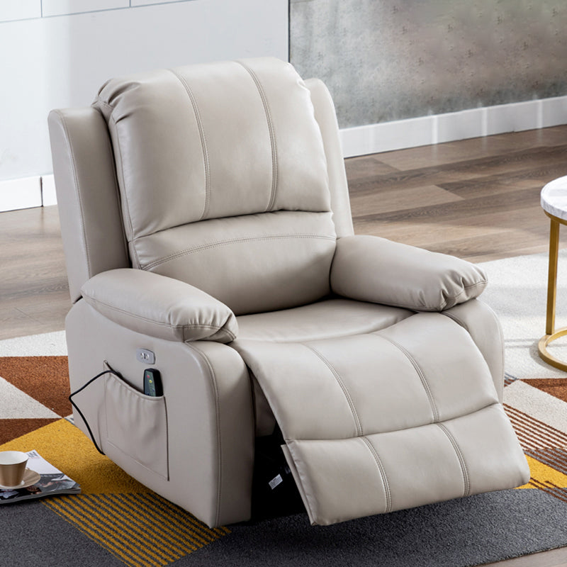 33.5" Wide Faux Leather Recliner Cotton Power Massage Recliner Chair