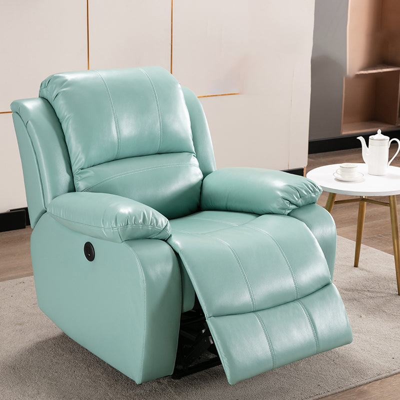 36.6" Wide Faux Leather Recliner Pillow Top Arm Recliner with Massage & USB Cord