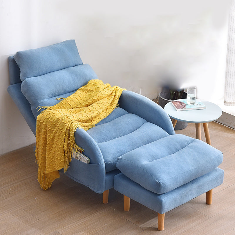 Adjustable Standard Recliner Wood Scandinavian Recliner Chair with Storage
