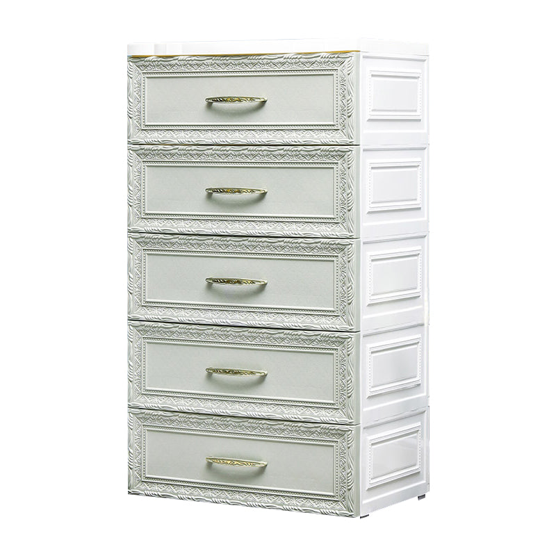 Ultra-Modern Kids Dressers Plastic Vertical Kids Furniture with Drawers for Bedroom