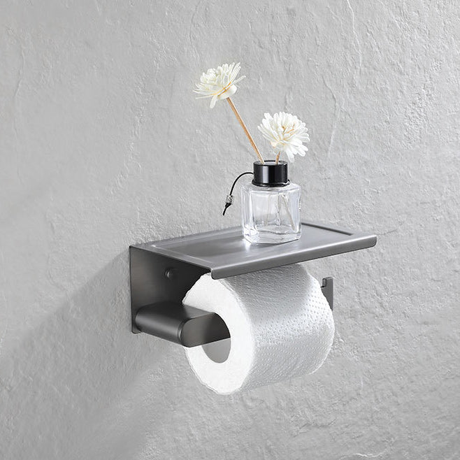 5-Piece Modern Bath Hardware Set in Stainless Steel with Towel Bar/Robe Hooks/Paper Holder