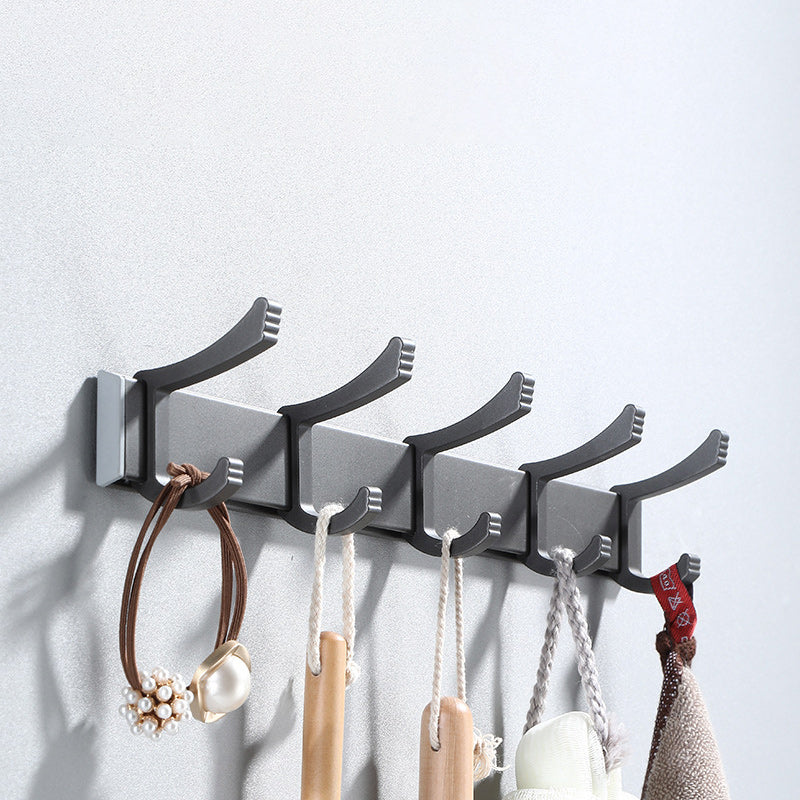 Contemporary Gray Bathroom Hardware Set Bath Shelf/Towel Bar Included Bathroom Set