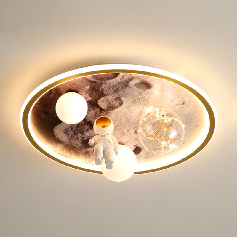 LED Acrylic Shaded Ceiling Light Children Flush Mount Lighting for Foyer
