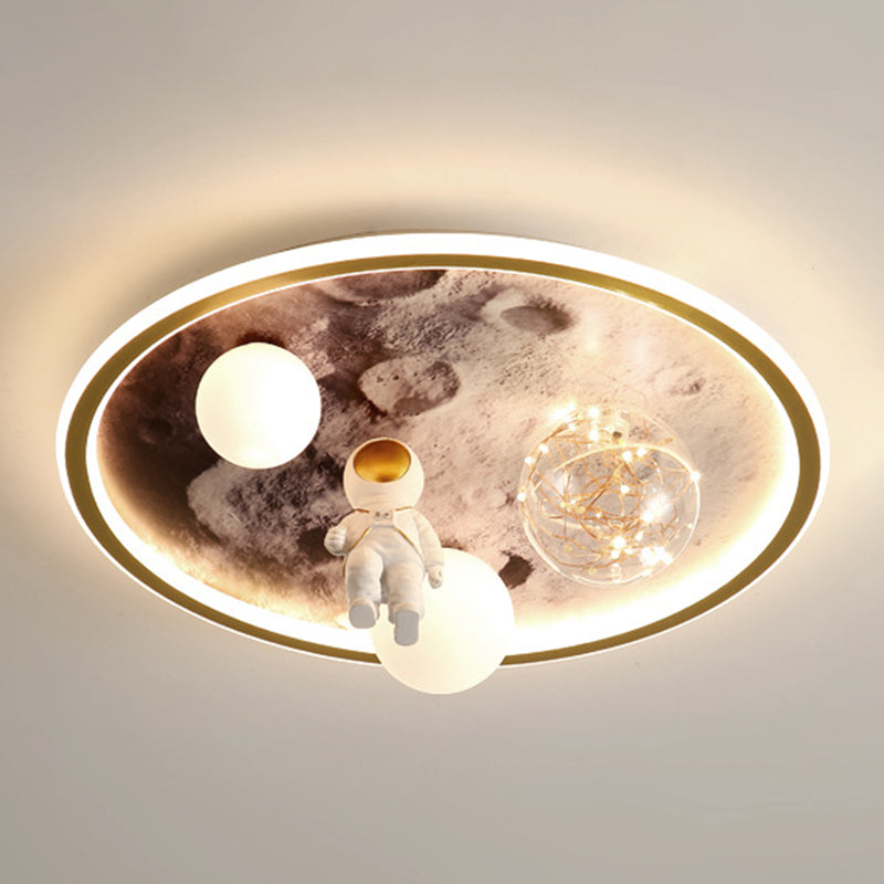 LED Acrylic Shaded Ceiling Light Children Flush Mount Lighting for Foyer