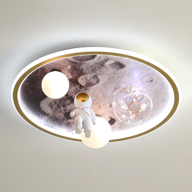 LED Acrylic Shaded Ceiling Light Children Flush Mount Lighting for Foyer