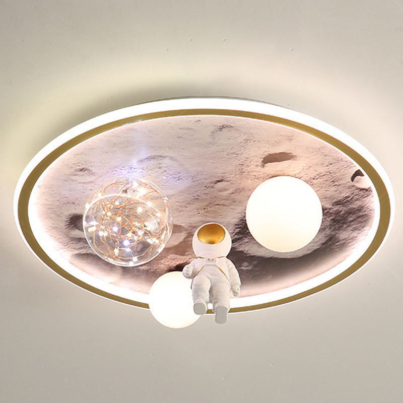 LED Acrylic Shaded Ceiling Light Children Flush Mount Lighting for Foyer