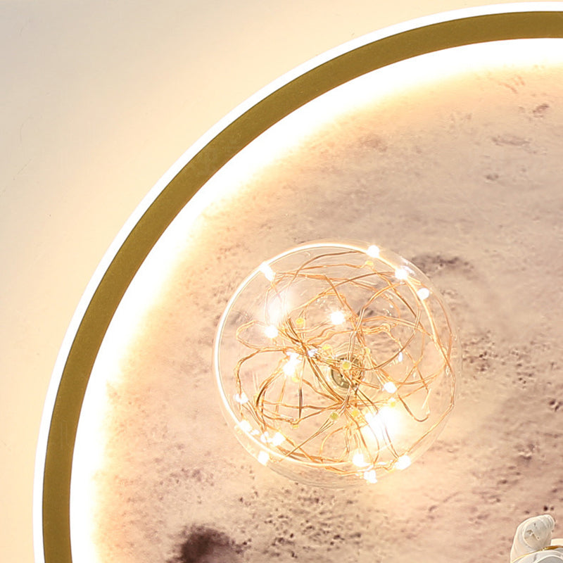 LED Acrylic Shaded Ceiling Light Children Flush Mount Lighting for Foyer