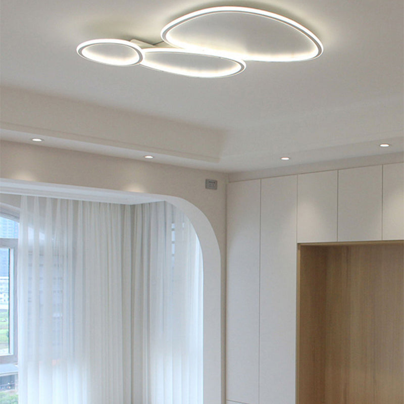 Contemporary Ceiling Light LED White Flush Mount Lighting for Living Room