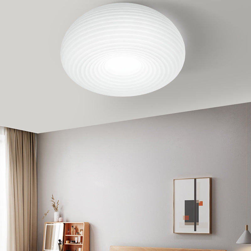 White Shaded Flush Mount Lighting Modernism LED Ceiling Light for Home