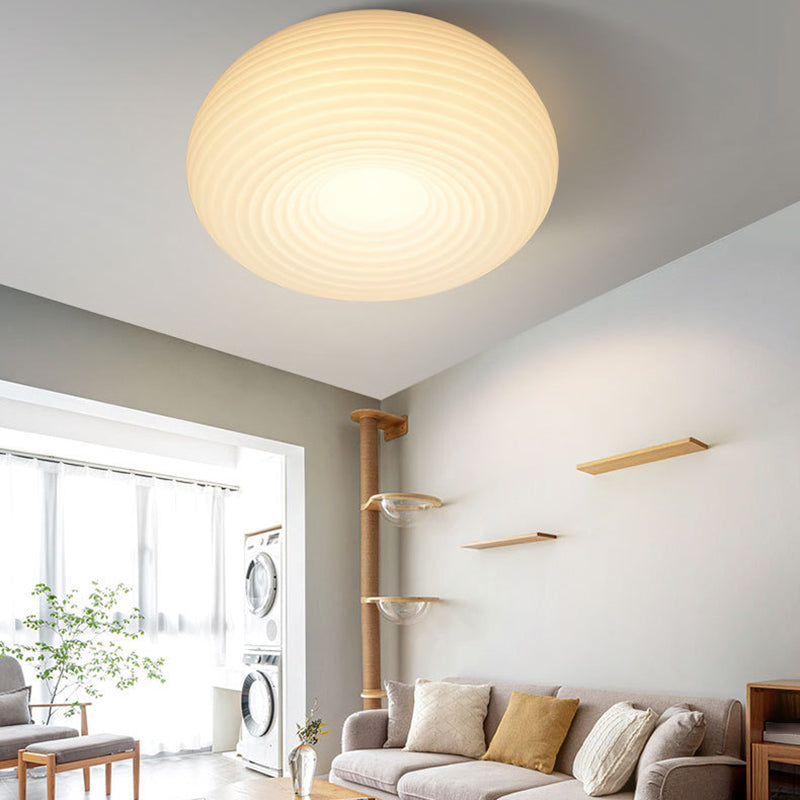 White Shaded Flush Mount Lighting Modernism LED Ceiling Light for Home