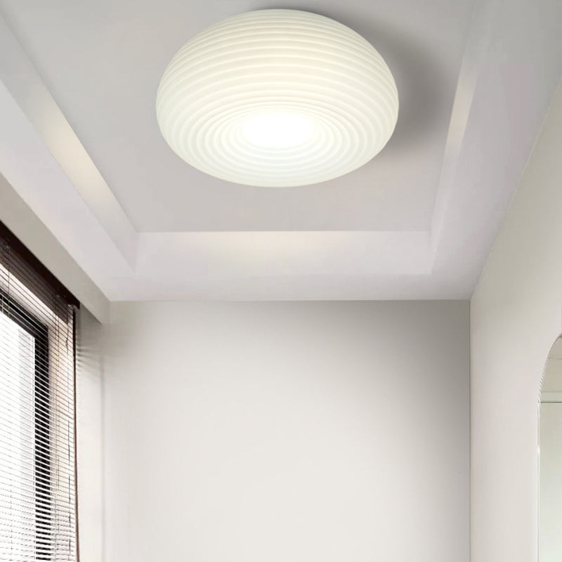 White Shaded Flush Mount Lighting Modernism LED Ceiling Light for Home