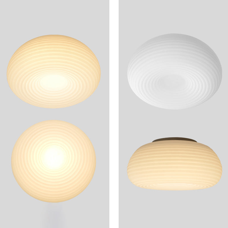 White Shaded Flush Mount Lighting Modernism LED Ceiling Light for Home