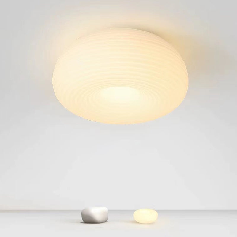 White Shaded Flush Mount Lighting Modernism LED Ceiling Light for Home