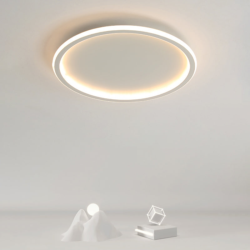 Round LED Ceiling Light Modern Ceiling Mount Lamp with Silica Gel Shade for Bedroom