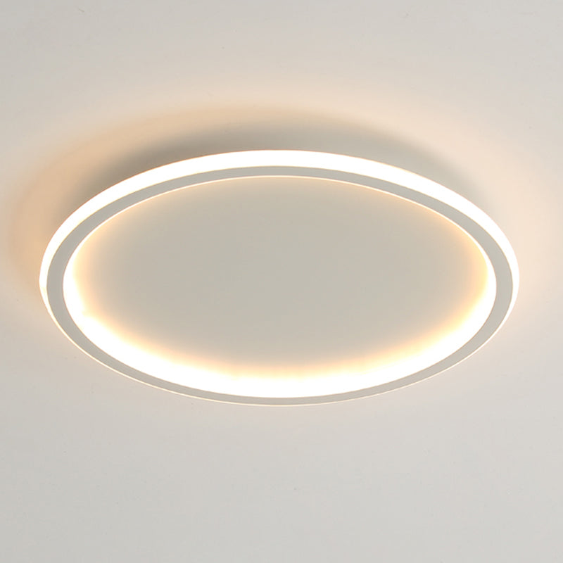 Round LED Ceiling Light Modern Ceiling Mount Lamp with Silica Gel Shade for Bedroom