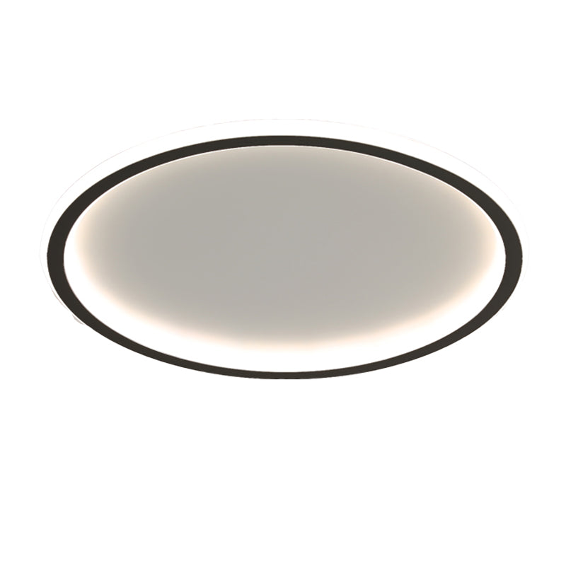 Round LED Ceiling Light Modern Ceiling Mount Lamp with Silica Gel Shade for Bedroom