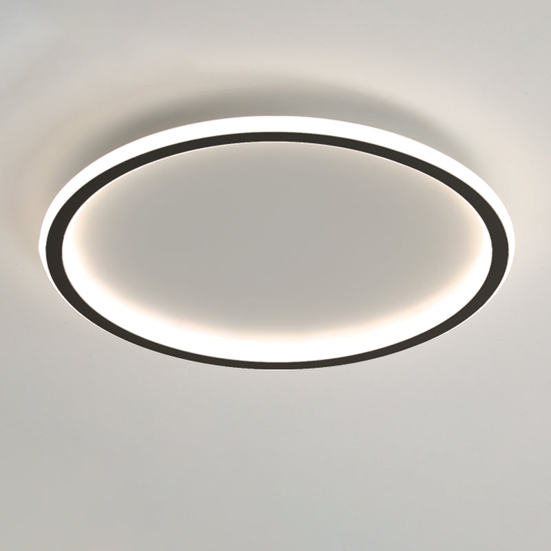 Round LED Ceiling Light Modern Ceiling Mount Lamp with Silica Gel Shade for Bedroom