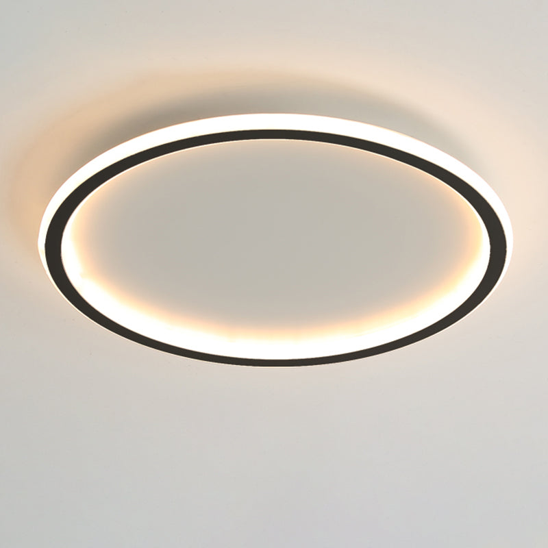 Round LED Ceiling Light Modern Ceiling Mount Lamp with Silica Gel Shade for Bedroom