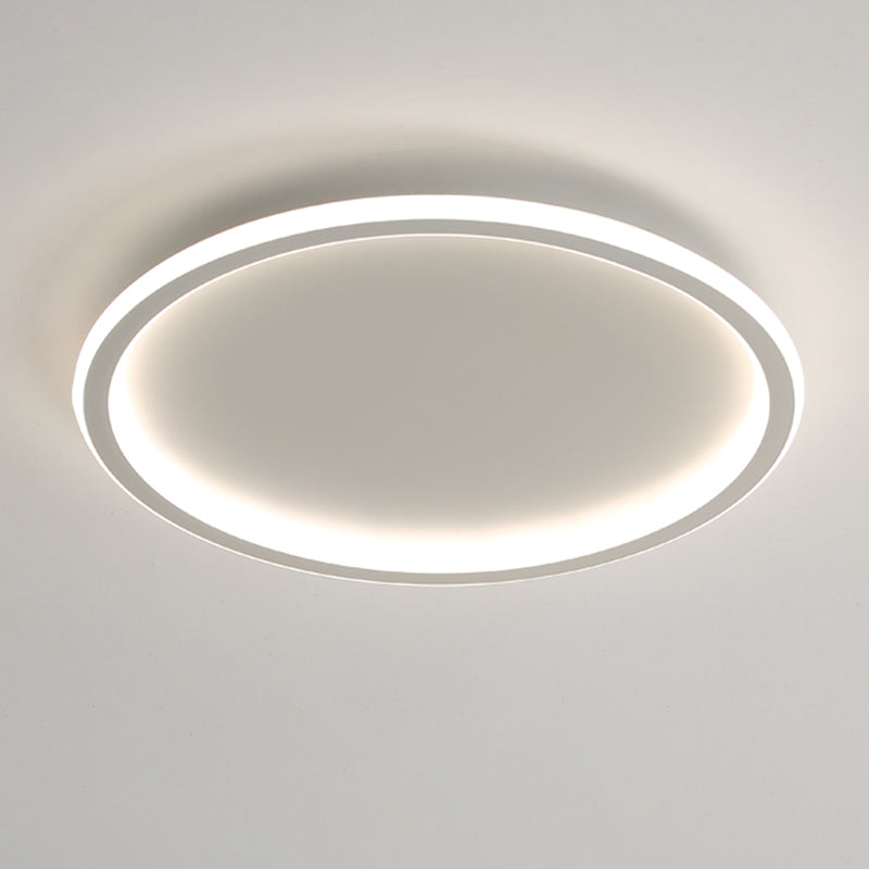 Round LED Ceiling Light Modern Ceiling Mount Lamp with Silica Gel Shade for Bedroom