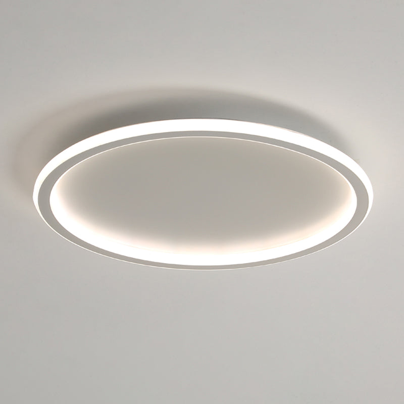 Round LED Ceiling Light Modern Ceiling Mount Lamp with Silica Gel Shade for Bedroom