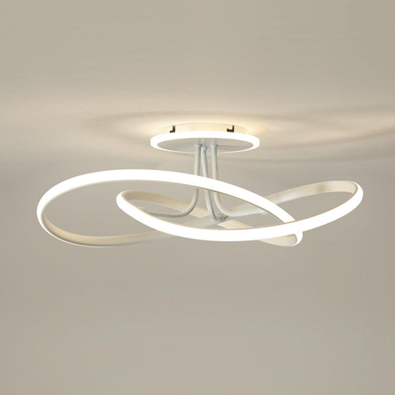 Modern LED Ceiling Light Strip Shape Ceiling Mount Lamp with Acrylic Shade for Bedroom