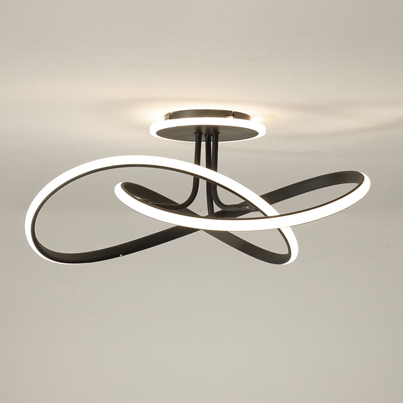 Modern LED Ceiling Light Strip Shape Ceiling Mount Lamp with Acrylic Shade for Bedroom