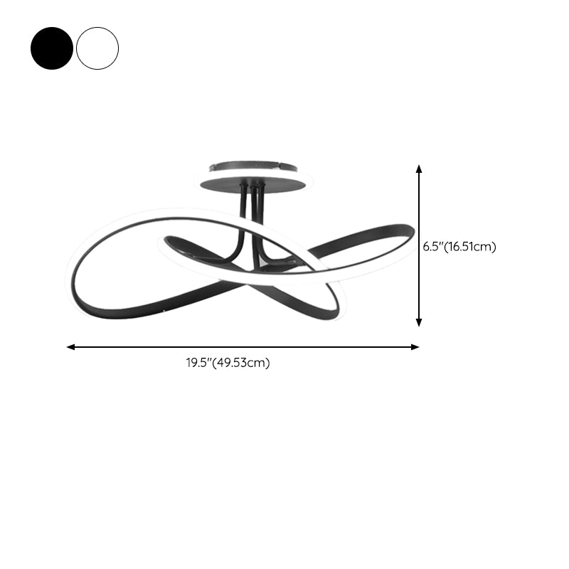 Modern LED Ceiling Light Strip Shape Ceiling Mount Lamp with Acrylic Shade for Bedroom