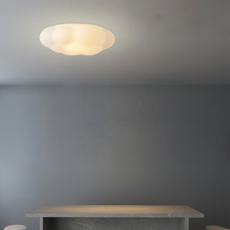 Single Modern White Flush Mount Lighting Acrylic LED Ceiling Light for Bedroom