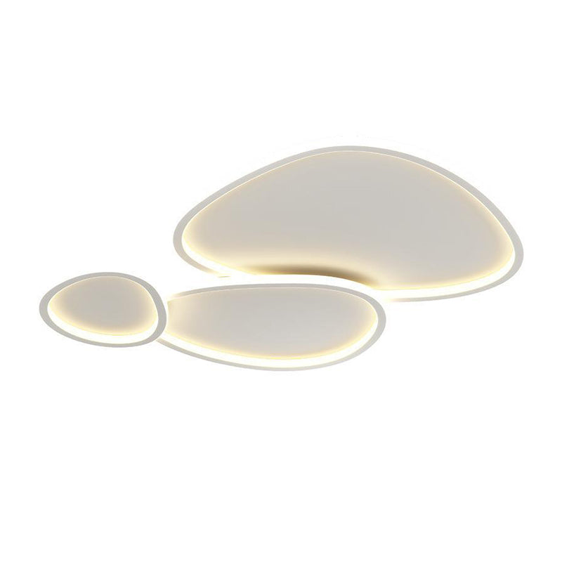 White Modern Flush Mount Lighting Unique LED Ceiling Light for Living Room