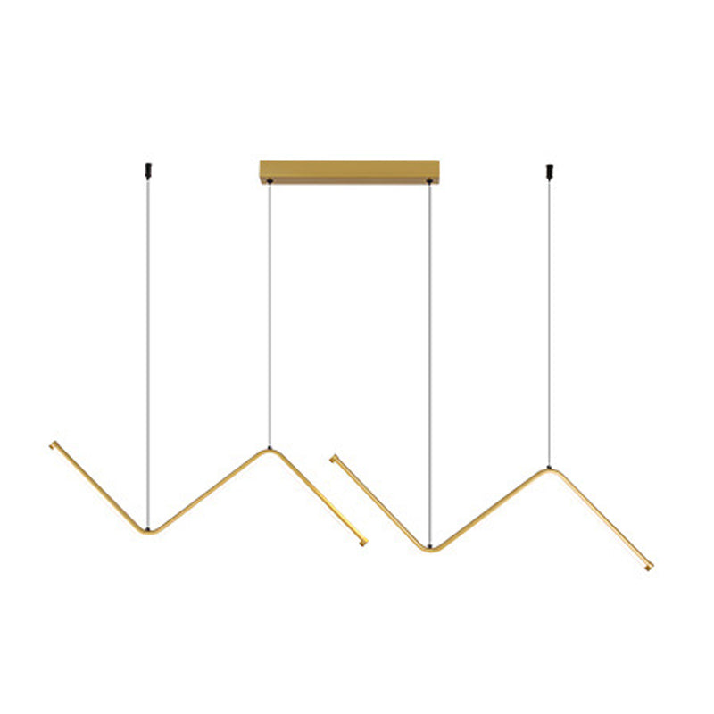 Metal Linear Hanging Lamp Kit Simplicity Hanging Island Lights for Dining Room