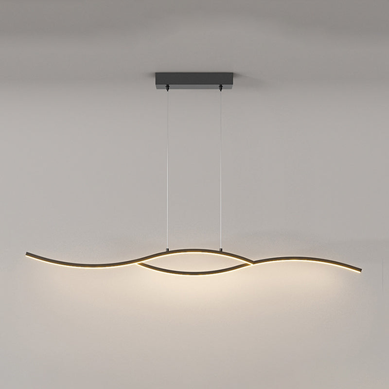 2-Light Modern Island Lighting Black/White LED Ceiling Light for Bedroom