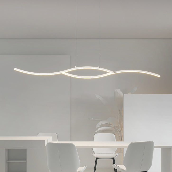 2-Light Modern Island Lighting Black/White LED Ceiling Light for Bedroom