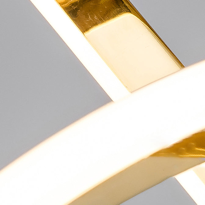 Minimalism Hanging Light Gold LED Island Light Fixture for Dining Room