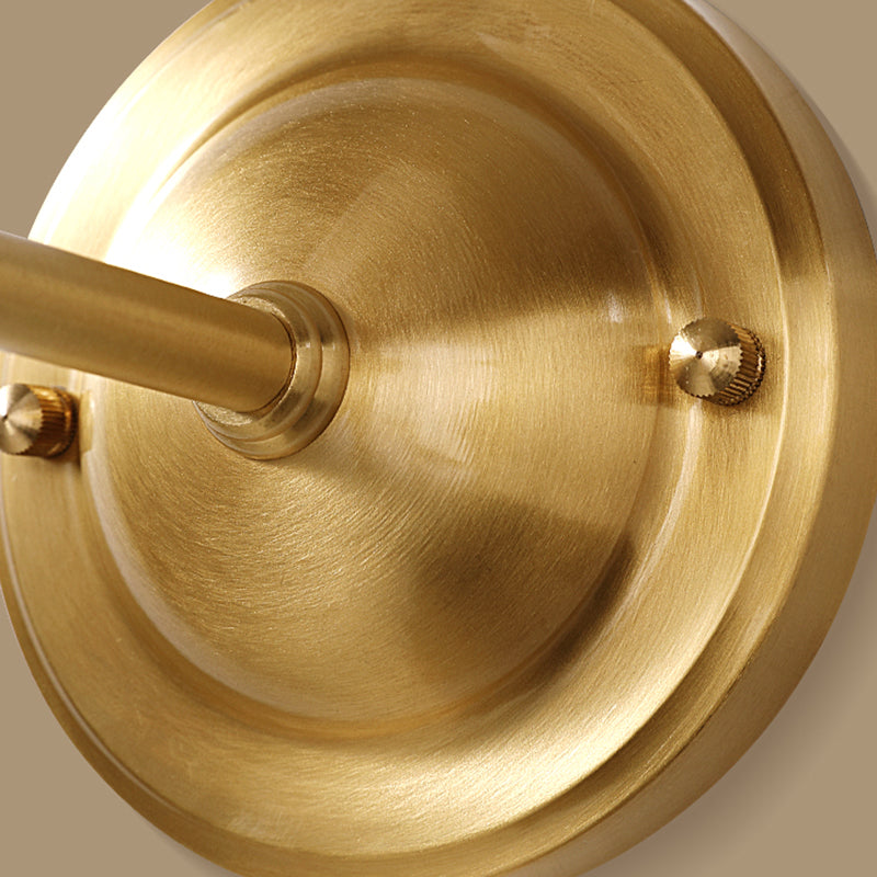 American Style Copper Wall Light Cylinder Shape Wall Lamp for Bedroom