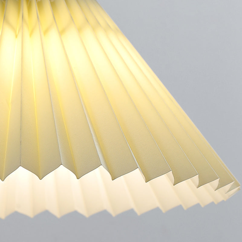 Nordic Style Wall Light Cone Shape Wall Lamp with Fabric Shade for Bedroom