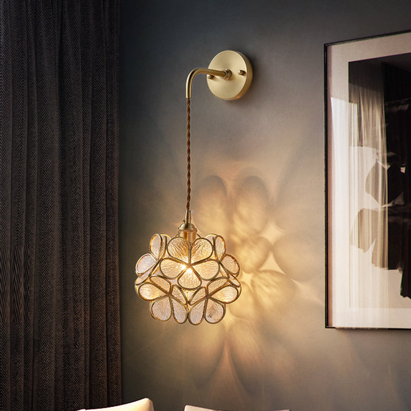 Nordic Style Copper Wall Light Colorful Ball Shape Wall Lamp for Living Room