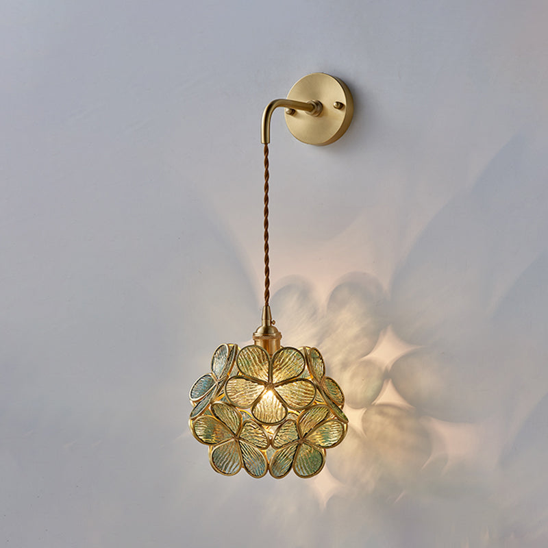 Nordic Style Copper Wall Light Colorful Ball Shape Wall Lamp for Living Room