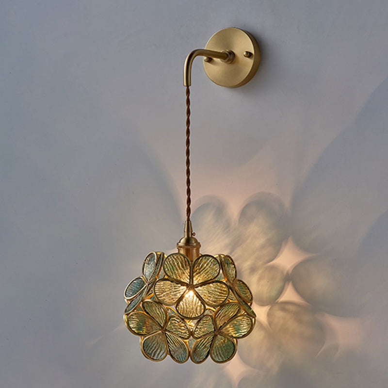 Nordic Style Copper Wall Light Colorful Ball Shape Wall Lamp for Living Room