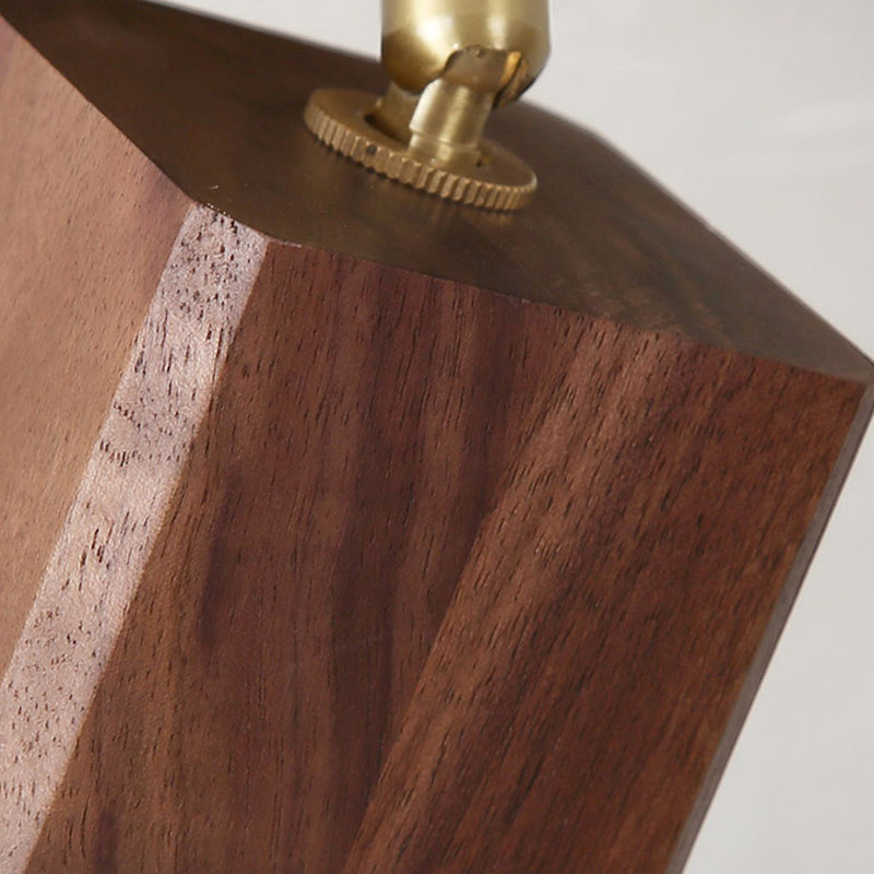 Modern Simple Wooden Wall Light Rectangle Shape Wall Lamp for Living Room