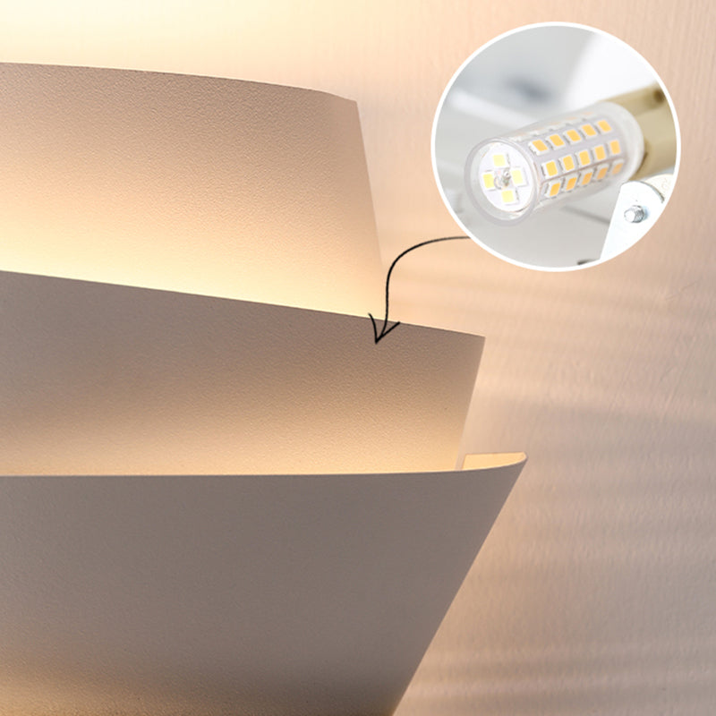 2 - Light Kids Style Wall Mounted Fixture Unique Metal Wall Sconce in White