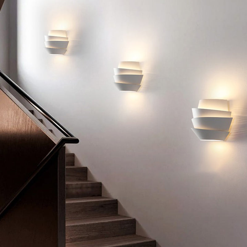 2 - Light Kids Style Wall Mounted Fixture Unique Metal Wall Sconce in White