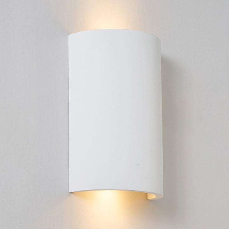 Stone Geometric Wall Mount Lamp Simple 1 Light Wall Mounted Light Fixture in White