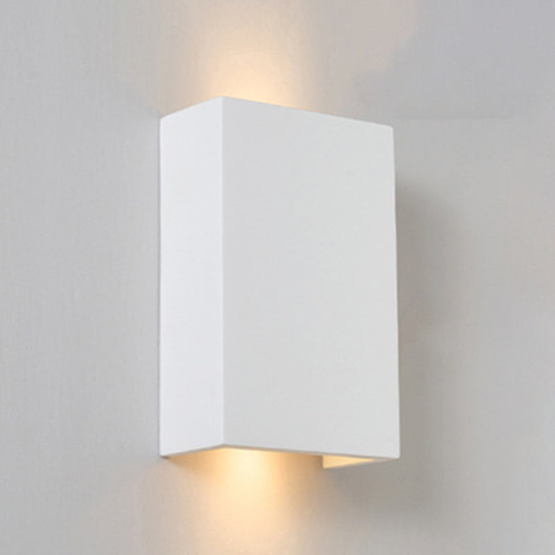 Stone Geometric Wall Mount Lamp Simple 1 Light Wall Mounted Light Fixture in White