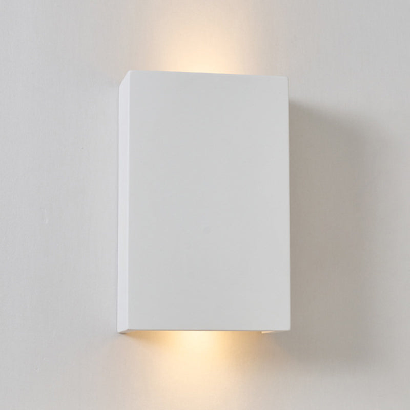 Stone Geometric Wall Mount Lamp Simple 1 Light Wall Mounted Light Fixture in White