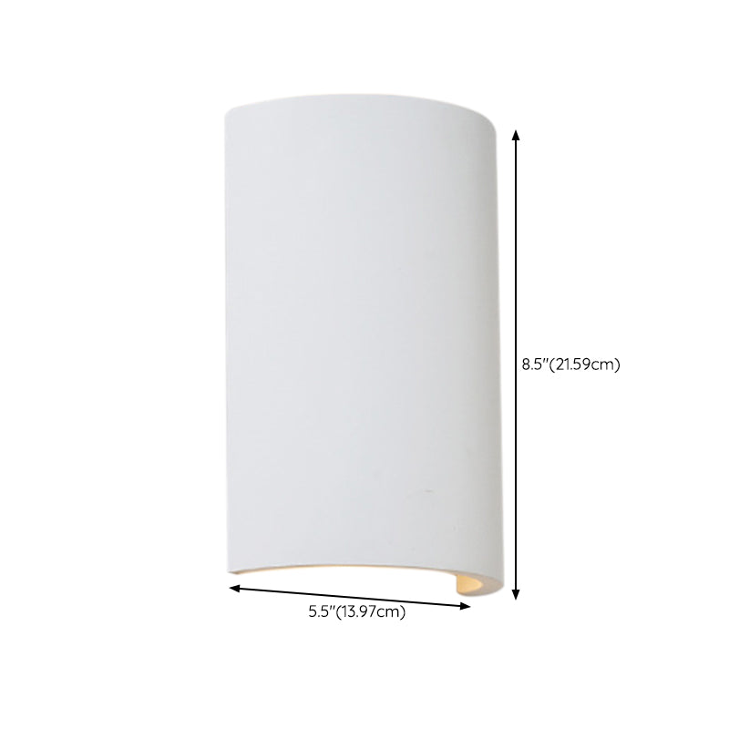 Stone Geometric Wall Mount Lamp Simple 1 Light Wall Mounted Light Fixture in White