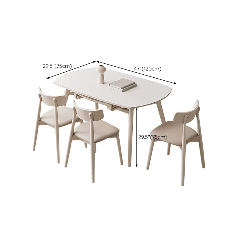 Sintered Stone Dining Table Modern Rectangle Dining Table for Kitchen