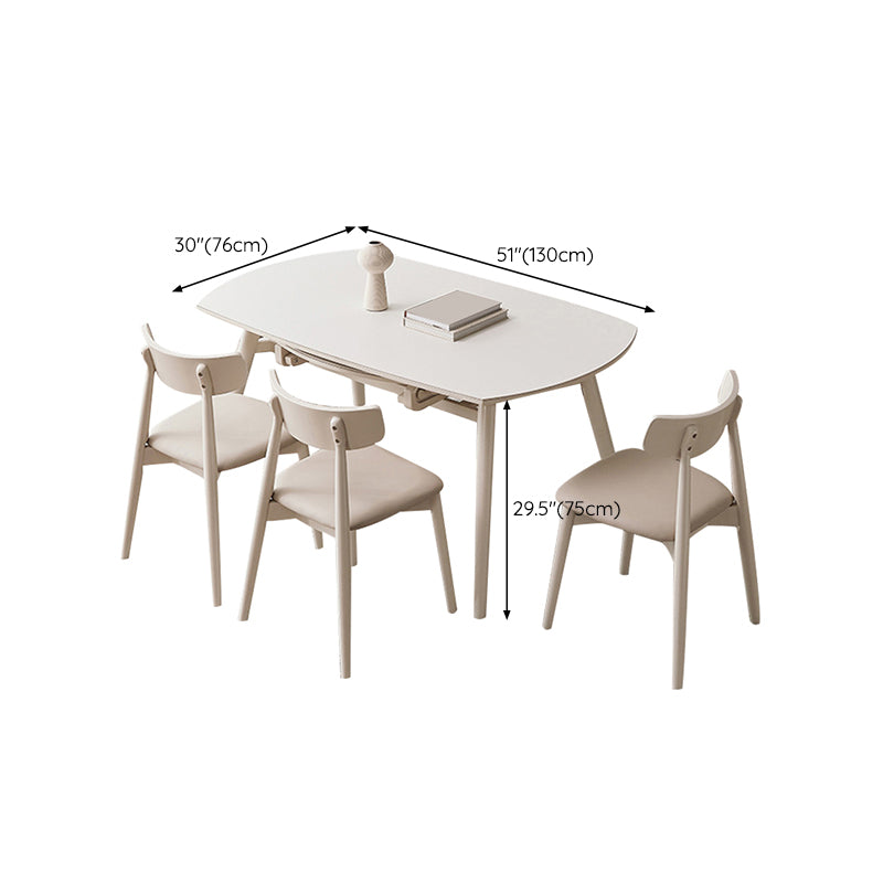 Sintered Stone Dining Table Modern Rectangle Dining Table for Kitchen