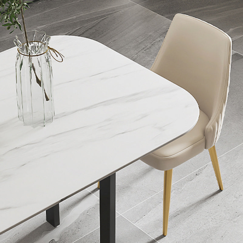 Nordic 1/4/5/6/7 Pieces Dining Set Rectangle Stone Dining Table for Kitchen Dining Room